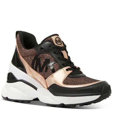 Michael Kors rose gold sneakers